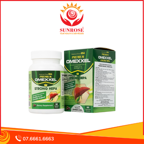  Viên uống Premium Omexxel Strong Hepa hỗ trợ bảo vệ gan (Hộp 60 viên) 