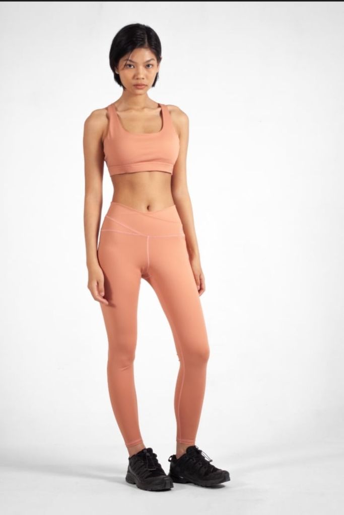 Bộ Đồ Tập Gym Yoga Nữ UNIQ Cool Peel - Áo Spider & Quần Legging Cạp Chéo