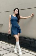 Set Váy Pickleball Nữ UNIQ Cool Peel Dáng Suông Xẻ Tà Thắt Nơ Eo