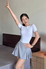 Set Váy Pickleball Nữ UNIQ Cool Peel - Áo Thun & Chân Váy Xếp Ly