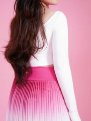 Chân Váy Pickleball Nữ UNIQ Màu Ombre Dáng Xòe Xếp Ly Cạp Cao