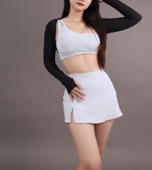 Áo Khoác UNIQ Nửa Lưng Thể Thao Nữ Thoáng Khí Tay Dài Xỏ Ngón