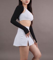 Áo Khoác UNIQ Nửa Lưng Thể Thao Nữ Thoáng Khí Tay Dài Xỏ Ngón