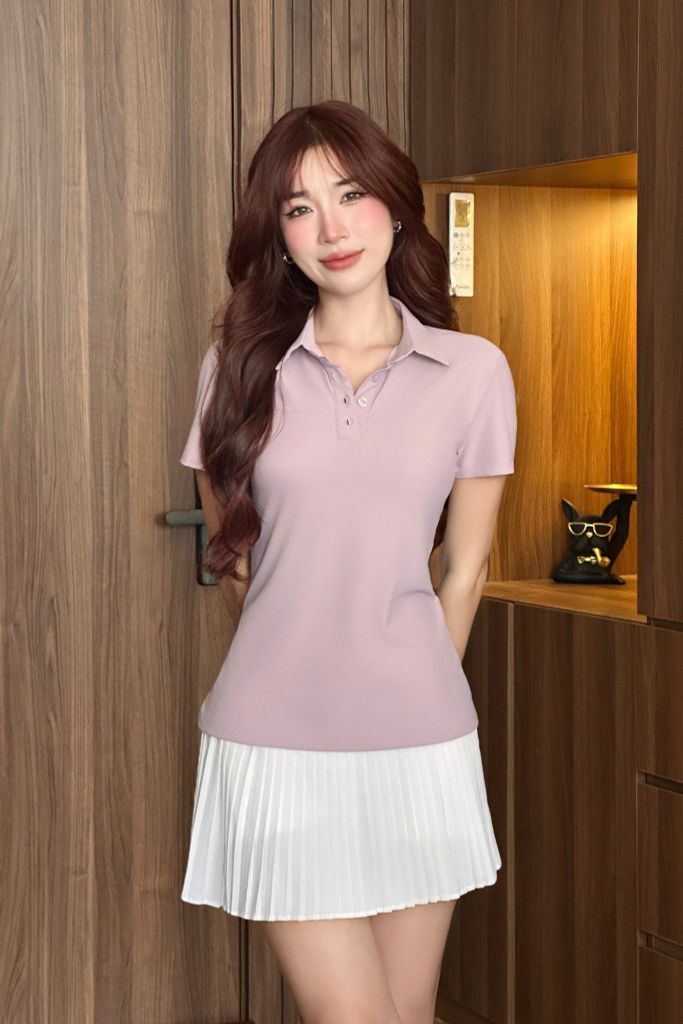 Áo Thun Polo Thể Thao Nữ UNIQ Basic Chất Vải Cotton Mềm Mịn In Logo