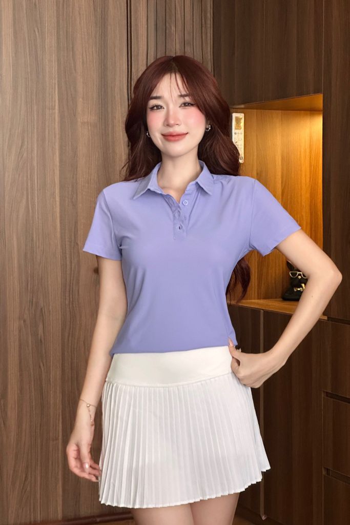 Áo Thun Polo Thể Thao Nữ UNIQ Basic Chất Vải Cotton Mềm Mịn In Logo