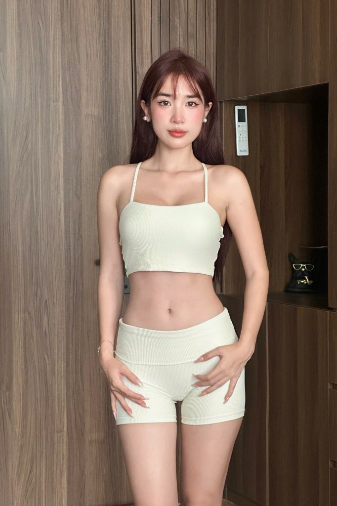 Bộ Đồ Tập Gym Yoga Nữ UNIQ Cool Peel - Áo Hai Dây Lưng Chữ X & Legging Đùi