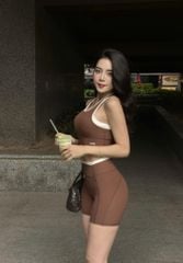 Bộ Đồ Tập Gym Yoga Nữ UNIQ Cool Peel – Áo Line Viền Trắng Nổi & Quần Legging Đùi