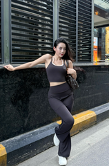 Bộ Đồ Tập Yoga Gym Nữ UNIQ Cool Peel - Áo Cami Phối Màu & Quần Váy Ống Loe