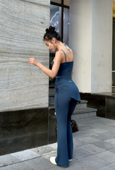 Bộ Đồ Tập Yoga Gym Nữ UNIQ Cool Peel - Áo Cami Phối Màu & Quần Váy Ống Loe