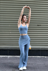 Bộ Đồ Tập Yoga Gym Nữ UNIQ Cool Peel - Áo Cami Phối Màu & Quần Váy Ống Loe