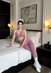 Bộ Đồ Tập Gym Yoga Nữ UNIQ Cool Peel – Áo Lưng Chéo Bản Mảnh Điều Chỉnh & Quần Legging Cạp Cao