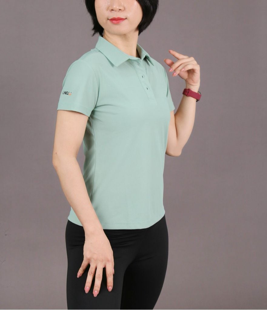 Áo Thun Polo Thể Thao Nữ UNIQ Basic Chất Vải Cotton Mềm Mịn In Thêu Logo