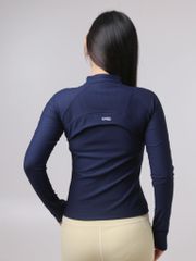 Áo Khoác Thể Thao Nữ UNIQ Vải Thun Gân Dáng Ôm Tay Dài Xỏ Ngón Có Túi