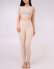 Bộ Đồ Tập Gym Yoga Nữ UNIQ Cool Peel - Áo Cổ Tròn Bo Cao Khoét Lưng & Quần Legging Cạp Cao