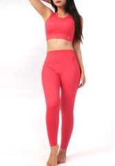 Bộ Đồ Tập Gym Yoga Nữ UNIQ Cool Peel - Áo Cổ Tròn Bo Cao Khoét Lưng & Quần Legging Cạp Cao