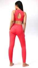Bộ Đồ Tập Gym Yoga Nữ UNIQ Cool Peel - Áo Cổ Tròn Bo Cao Khoét Lưng & Quần Legging Cạp Cao