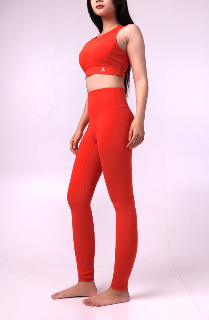 Bộ Đồ Tập Gym Yoga Nữ UNIQ Cool Peel - Áo Cổ Tròn Bo Cao Khoét Lưng & Quần Legging Cạp Cao