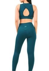 Bộ Đồ Tập Gym Yoga Nữ UNIQ Cool Peel - Áo Cổ Tròn Bo Cao Khoét Lưng & Quần Legging Cạp Cao