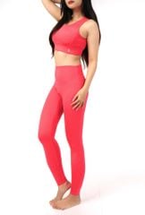 Bộ Đồ Tập Gym Yoga Nữ UNIQ Cool Peel - Áo Cổ Tròn Bo Cao Khoét Lưng & Quần Legging Cạp Cao