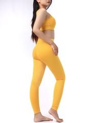Bộ Đồ Tập Gym Yoga Nữ UNIQ Cool Peel - Áo Cổ Tròn Bo Cao Khoét Lưng & Quần Legging Cạp Cao