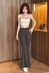 Bộ Đồ Tập Gym Yoga Nữ UNIQ Cool Peel - Áo Hai Dây Buộc Nơ Lưng & Quần Legging Ống Loe