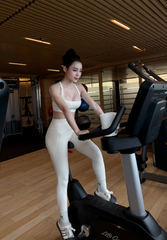 Bộ Đồ Tập Gym Yoga Nữ UNIQ Cool Peel - Áo Cổ Vuông Lưng Chữ X & Quần Legging Cạp Cao