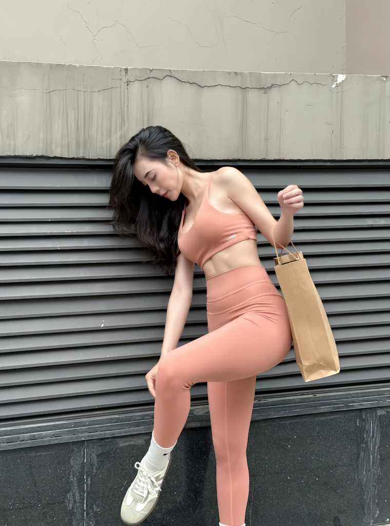 Bộ Đồ Tập Gym Yoga Nữ UNIQ Cool Peel – Áo Lưng Chéo Bản Mảnh Điều Chỉnh & Quần Legging Cạp Cao