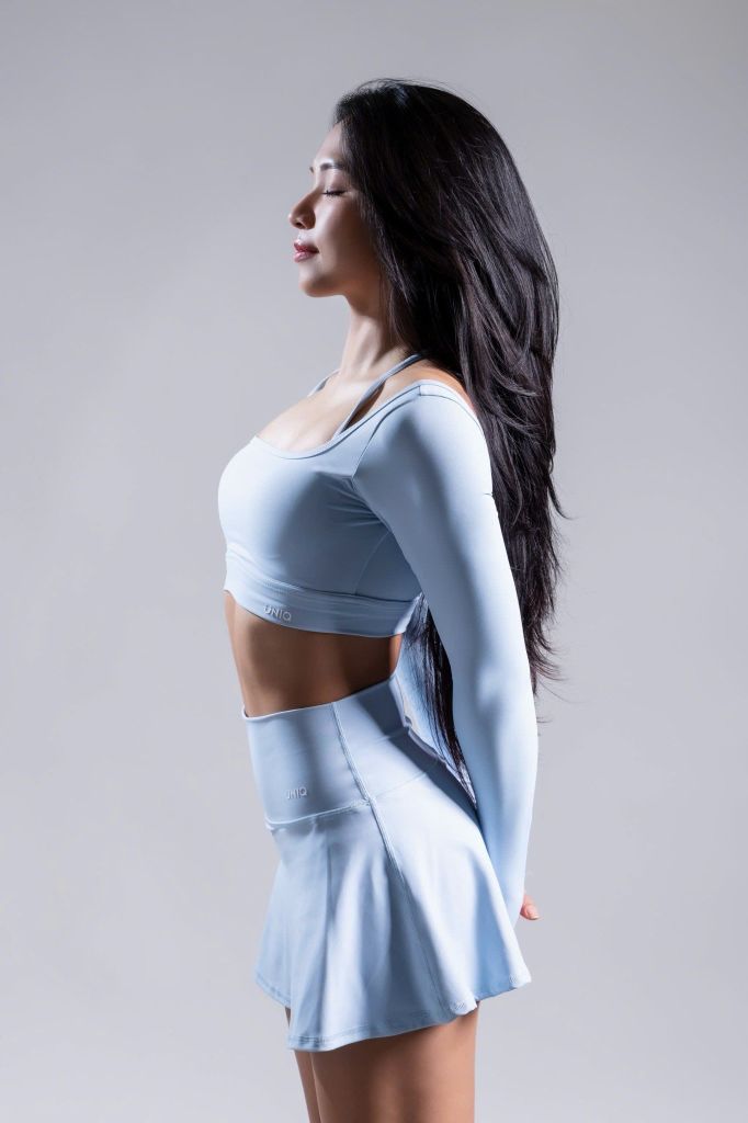 Set Váy Pickleball Nữ UNIQ Cool Peel - Áo Tay Dài Xỏ Ngón & Chân Váy