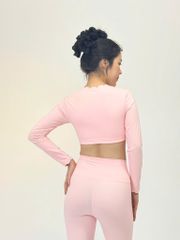 Bộ Đồ Tập Gym Yoga Nữ UNIQ Cool Peel - Áo Viền Sóng Tay Dài & Quần Legging Dài