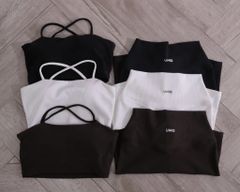 Bộ Đồ Tập Gym Yoga Nữ UNIQ Cool Peel - Áo Hai Dây Lưng Chữ X & Legging Đùi