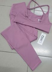 Bộ Đồ Tập Gym Yoga Nữ UNIQ Cool Peel – Áo Lưng Chéo Bản Mảnh Điều Chỉnh & Quần Legging Cạp Cao