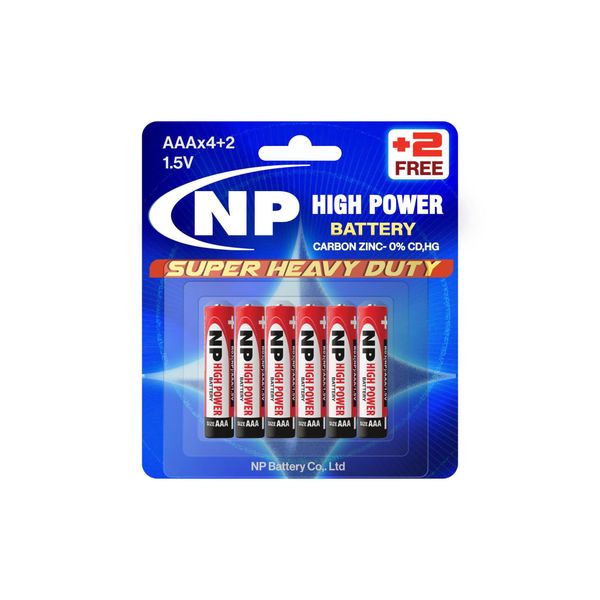 Pin Carbon AAA - R03(NP) Vỉ 4 Viên Tặng 2 Viên – NP Battery