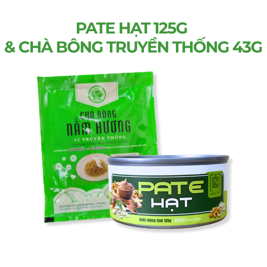  Combo Pate Hạt và Chà Bông Nấm Hương Truyền Thống 43G 