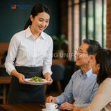  TẠP DỀ MÀU NÂU PHỐI VẠT CHÉO CỘT NGANG 