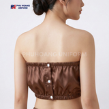  Bộ Quần Áo Quây Spa Cho Khách Màu Nâu Nhạt 