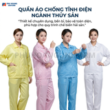  BỘ QUẦN ÁO CHỐNG TĨNH ĐIỆN NGÀNH THỦY SẢN 001 