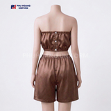  Bộ Quần Áo Quây Spa Cho Khách Màu Nâu Nhạt 