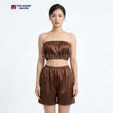  Bộ Quần Áo Quây Spa Cho Khách Màu Nâu Đậm 