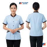 ÁO TẠP VỤ XANH NHẠT PHỐI VIỀN 