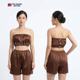  Bộ Quần Áo Quây Spa Cho Khách Màu Nâu Đậm 