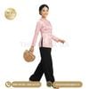  ÁO BÀ BA GẤM HỒNG HỌA TIẾT 