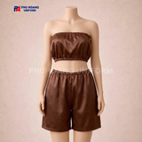  Bộ Quần Áo Quây Spa Cho Khách Màu Nâu Đậm 