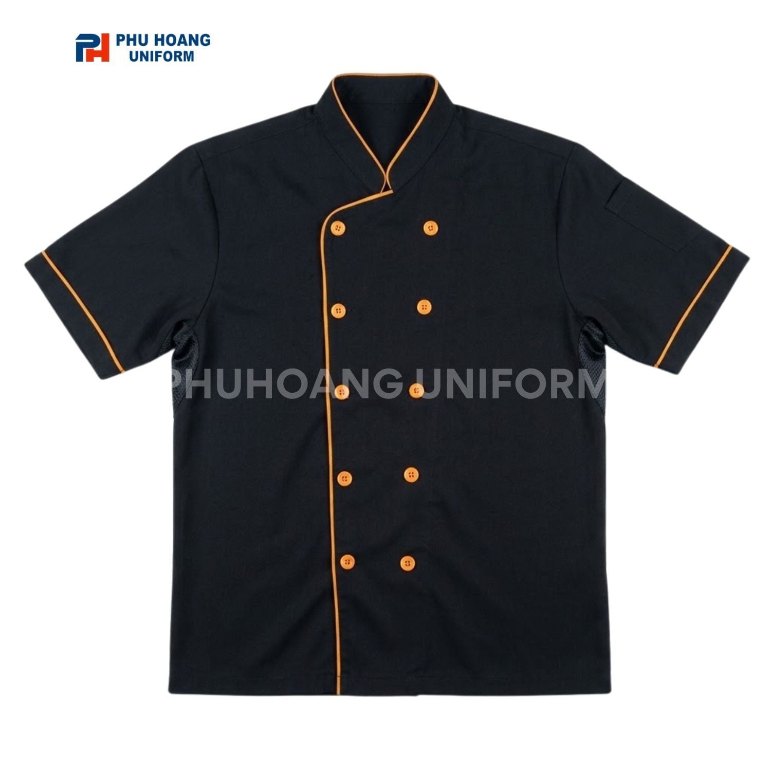  ÁO BẾP TAY NGẮN CÓ LƯỚI NÁCH 