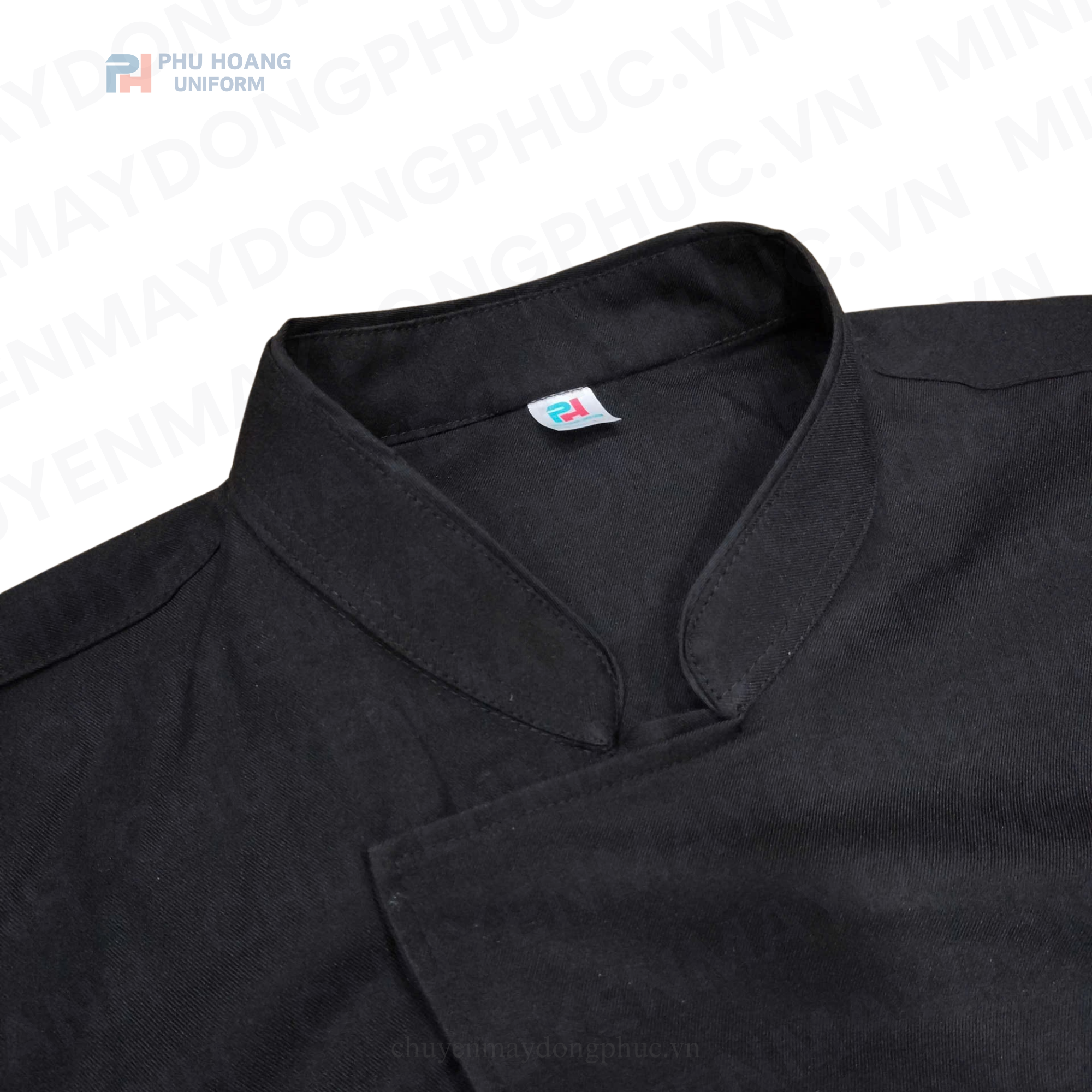  ÁO BẾP NÚT BẤM MAY SẴN 012 