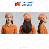  NÓN PHỤC VỤ BÍ NGÔ MÀU CAM MAY SẴN 004 
