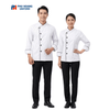  ÁO BẾP CỔ CHÉO 1 HÀNG NÚT TAY DÀI 