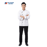  ÁO BẾP CỔ CHÉO 1 HÀNG NÚT TAY DÀI 
