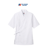  ÁO BẾP NHẬT KIMONO - TRẮNG TINH 