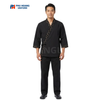  ÁO BẾP NHẬT ĐEN PHỐI HOA 