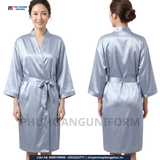  Áo Choàng Spa Màu Xám Xanh 
